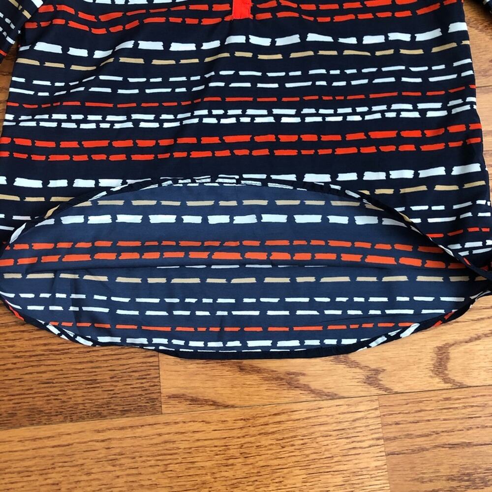 Gymboree Striped 3/4 Sleeves Blue Orange Casual Lightweight Top Girl’s Size 10 - Picture 9 of 10